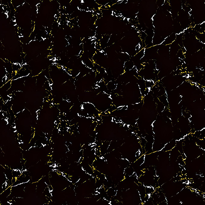 Scannán Aistrithe PET Maisiú Comh-Aireachta Cistine Criostail Dubh Gilded