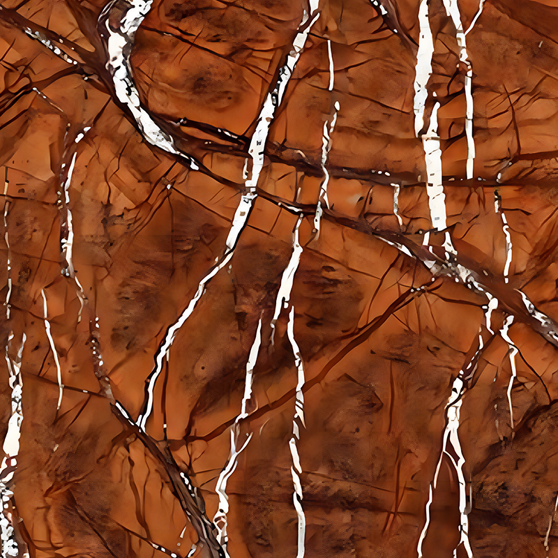 Rainforest Brown Uigeacht Seomra Folctha Maisiú Backsplash Scannán Aistrithe Teas PET